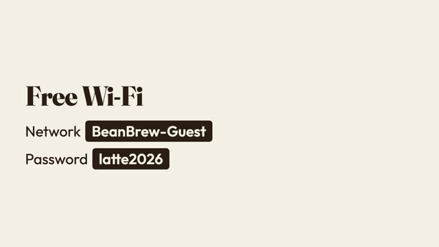 Guest Wi-Fi template preview