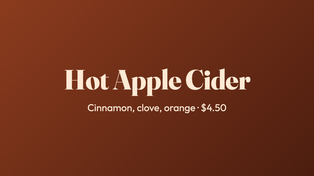 Featured drink template preview